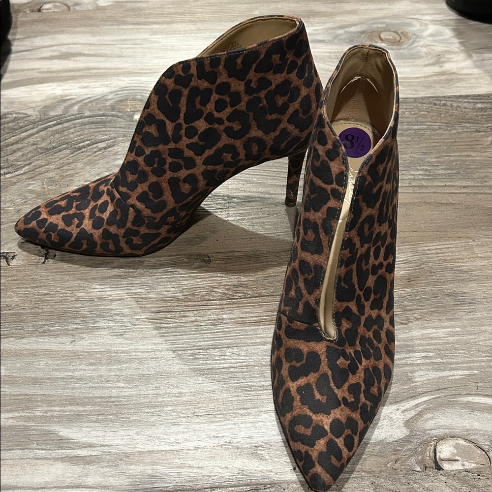 Leopard Print Ankle Boots